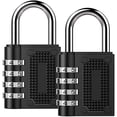 thumbnail image 1 of XZNGL 2PCS Combination Padlock Long Shackle Lock 4 Digit Resettable Combination Lock, 1 of 8