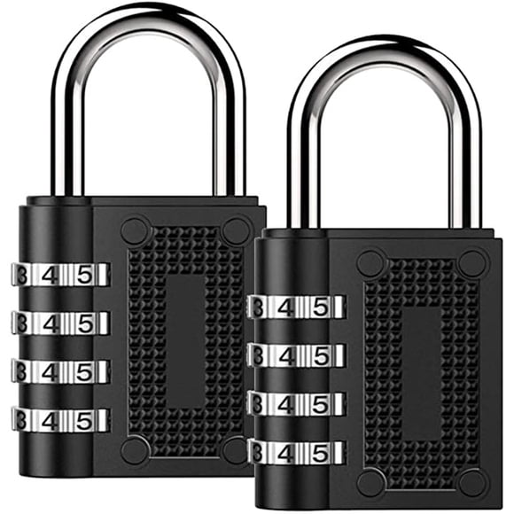 LSLJS 2PCS Combination Padlock Long Shackle Lock 4 Digit Resettable Combination Lock, Home Accessories