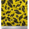 thumbnail image 1 of Soimoi Yellow polyester Georgette Fabric Star Anise & Fruits Decor Fabric Printed Yard 42 Inch Wide, 1 of 1