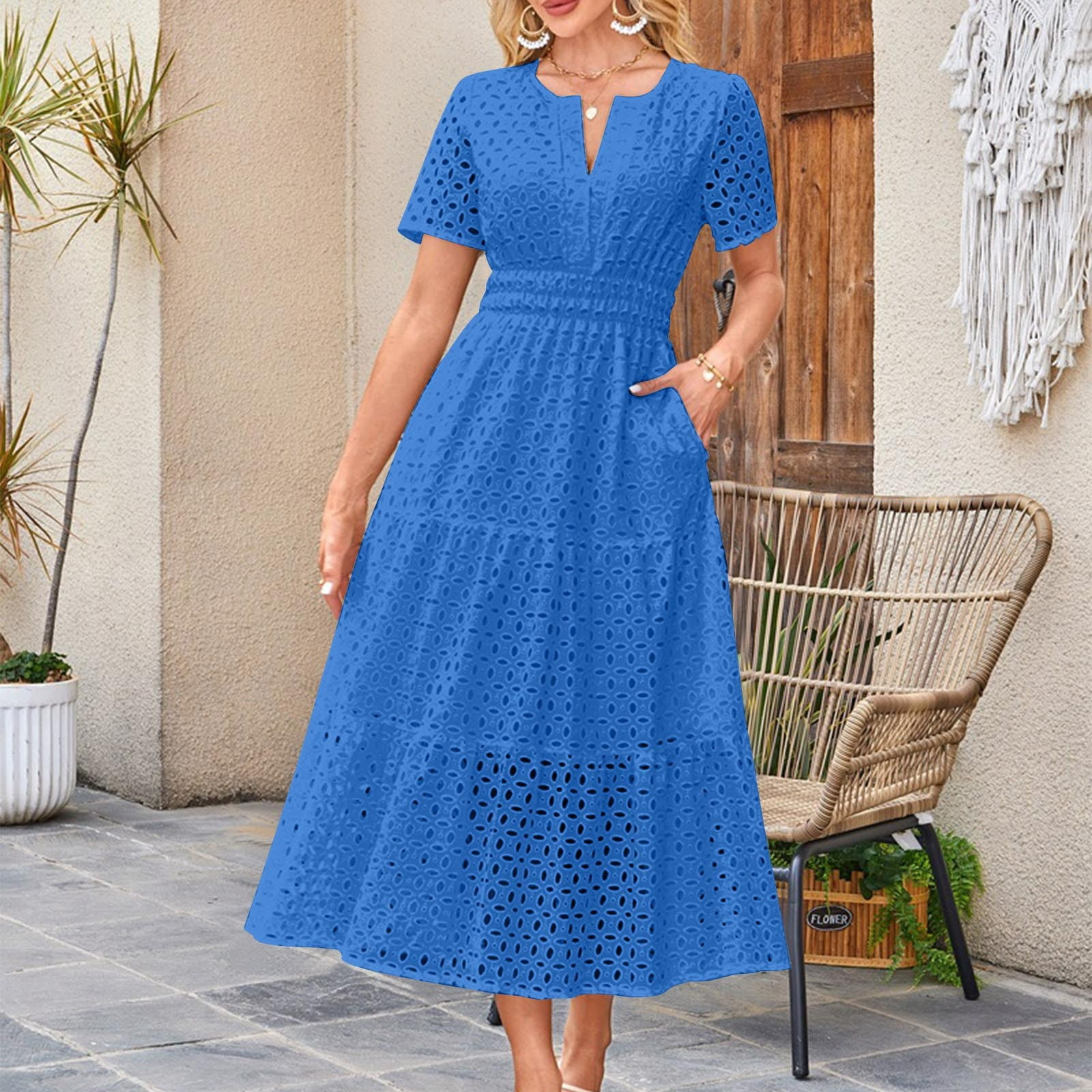 designer summer dresses with sleeves 34 Amazon Under $50 Color:Ivory As Picture import:251119 day comfort Classic Style Shirts |