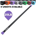 thumbnail image 2 of PRISP Weighted Exercise Workout Bar - Total Body Weight Bar for Home Gym, Fitness, Yoga and Strength Training, 2 of 7