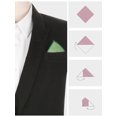thumbnail image 3 of INSPIRE CHIC Men's Cotton Handkerchiefs Solid Color Pocket Square for Men Green One Size, 3 of 4