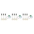 thumbnail image 2 of Decodeary Pack of 3 50mm Model 3-Light Metal Traffic Signal Lights Bright LED 5-6V Type 1 3Set, 2 of 6