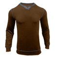 thumbnail image 4 of T-Shirt de Base à Col en V pour Hommes Tendance Décontractée Ample Manches Longues pour Affaires Extérieures, 4 of 6