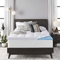 thumbnail image 1 of Sleep Innovations 4-inch Dual Layer Gel Memory Foam Mattress Topper Enhanced Support, Queen, 1 of 2