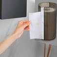 thumbnail image 2 of Wall Mount Paper Towel Dispenser Holder Bo X For Bathroom Kitchen No Drill PET Material Space Saving Functional Storage, 2 of 4
