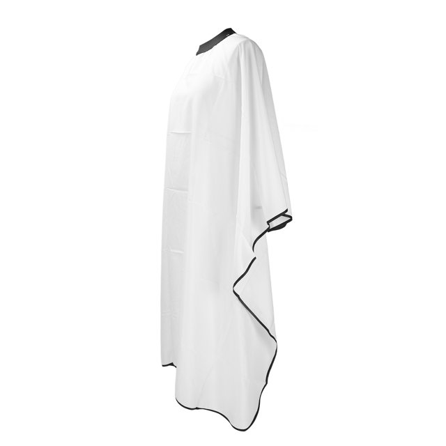 Cape de Barbier, Tablier de Coupe en Polyester pour Coiffeur, Robe Cape Imperméable pour Hommes pour Barbier Noir, Blanc