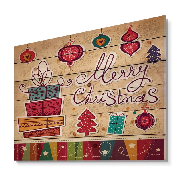 Design Art - Cadeaux de Noël avec Boules de Sapin de Noël
