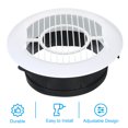 thumbnail image 3 of Unique Bargains 6 Inch Round Air Vent, Ceiling Diffuser Grill Cover ABS Louver Soffit Vent White, 3 of 5