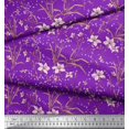 thumbnail image 3 of Soimoi Modal Satin Fabric Leaves & Azalea Floral Decor Fabric Printed Yard 42 Inch Wide, 3 of 3