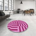 thumbnail image 4 of Ahgly Company Tapis Rond Lavable en Machine Intérieur Transitionnel Violet Violet, 8 Pieds Rond, 4 of 7