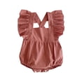 thumbnail image 1 of MeetoTime Baby Clothes Spring Summer Jumpsuits Flying Sleeve Newborn Infant Rompers Short Crawling Clothes, 1 of 6