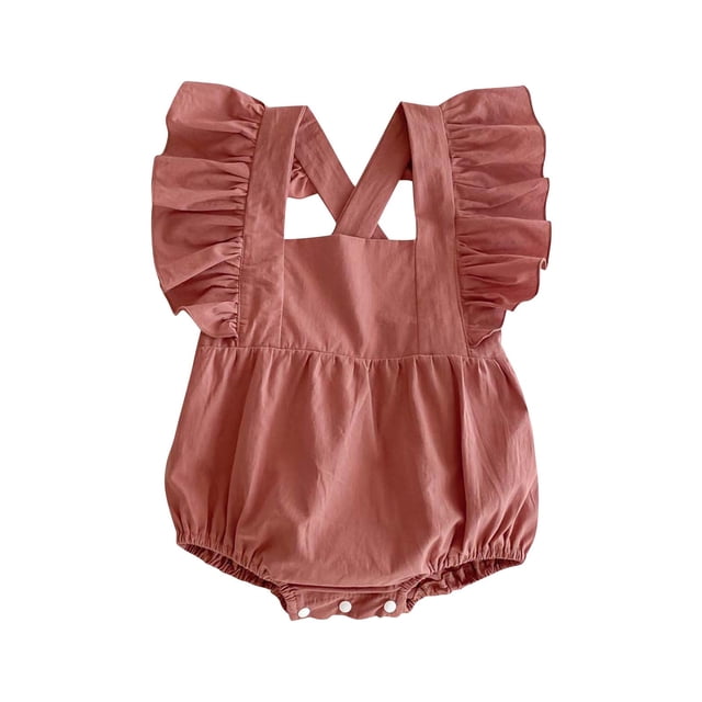 MeetoTime Baby Clothes Spring Summer Jumpsuits Flying Sleeve Newborn Infant Rompers Short Crawling Clothes
