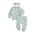 thumbnail image 1 of Faithtur Baby Clothes Set Floral Printed Sweatshirts Tops+Pants+Bow Headband, 1 of 9
