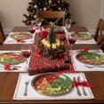 thumbnail image 4 of RRJ Christmas Party Tableware Set Disposable Plates Cups Napkins, 20-Piece Holiday Dinnerware Kit, 7-Inch 9-Inch Paper Plates For Festive Gatherings, Red Green Gold Themed Disposable Tableware, 4 of 6