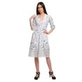 thumbnail image 3 of Moomaya Robe en Coton Imprimée pour Femme Longueur Midi Manches Courtes Tenue d'Été Vêtements, 3 of 4