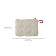 thumbnail image 3 of Stylish Striped Woolen Knitted Cosmetic Bag, Multi-functional Portable Coin Purse with Zipper, Easy-Clean Ins-Style Pencilcase,White, 3 of 8