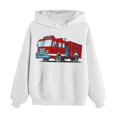 thumbnail image 4 of WEAIXIMIUNG Chandail de Noël 4T Garçons Chandails Molletonnés Col Rond Camion T-Shirt Dinosaure Manches Longues Chandail à Enfiler Hauts T-Shirts, 4 of 6