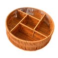 thumbnail image 4 of Food Serving Basket, Divided Basket Organizer, Multifunctional Handwoven Storage Round, 4 of 9