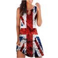 thumbnail image 2 of Dvkptbk Robes Drapeau Américain pour Femmes Été Plage Sans Manches Robe d'Été Évasée Décontractée Ample Robe T-Shirt - Soldes d'Été Liquidation, 2 of 5