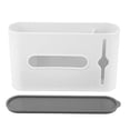 thumbnail image 2 of Grocery Bag Dispenser, Plastic ABS Trash Bag Holder Visible Window Waterproof Dustproof  For Office White, 2 of 8