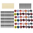 thumbnail image 2 of Tip Darts Set,  Accessories Kit Include 12Pcs Darts Shaft 42Pcs Flights 100Pcs Tips Gift for  Lovers and Friends  for Relaxation and Entertainment, 2 of 8