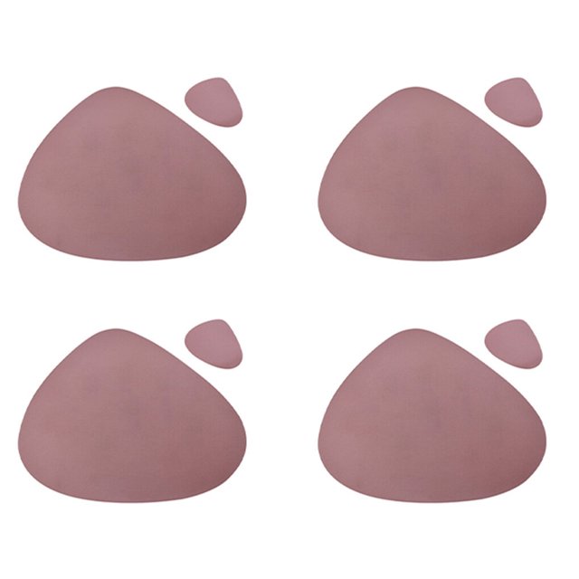 PU Placemat Table Mats Heat Insulation Leather Table Mats Practical Place Mats Set Wipeable Cup Mat Tableware Pad Indoor Dining Restaurant Brown