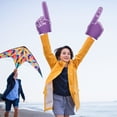 thumbnail image 3 of Purple Foam Hand Glove Sports Fan Cheering Finger Pointing Rally Prop Game Event Enthusiasm Accessory Purple #8684m, 3 of 5