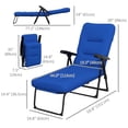 thumbnail image 3 of Outsunny Chaise Longue d'Extérieur avec Coussin, Chaise de Patio Inclinable et Pliable, 3 of 10