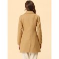 thumbnail image 4 of INSPIRE CHIC Manteau d'Hiver Mi-Long pour Femme à Col Rabattu, Boutonnage Simple, Kaki, m, 4 of 6
