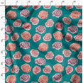 thumbnail image 3 of Soimoi Tissu en Velours Vert Tissu à Imprimé Floral de Roses au Mètre 58 Pouces de Large, 3 of 6