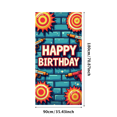 thumbnail image 3 of Colorful Arcade Themed Happy Birthday Banner Backdrop Party Decorations for Birthday Party Gaming Themed Events Photography Props Photo Booth Setups, 3 of 4