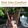 thumbnail image 2 of Sunnydaze Caribbean Style Extra Large Hanging Rope Hammock Chair Swing for Backyard and Patio - Mocha, 2 of 10