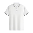 thumbnail image 1 of EOYWHK T-Shirts pour Hommes 4TG Compression Ajustée Chemise de Golf Col Rabattu Manches Courtes Couleur Unie Blouse de Bureau Liquidation, 1 of 3