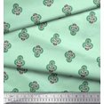 thumbnail image 2 of Soimoi Moss Georgette Fabric Floral Block Print Fabric by The Yard 42 Inch Wide, 2 of 5
