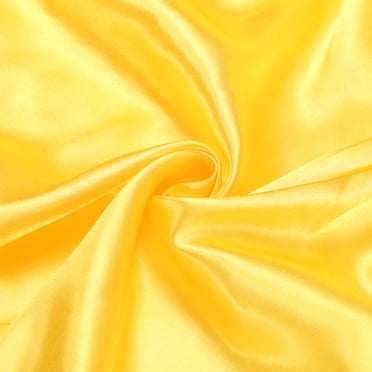 Yellow Satin Fabric by the Yard, 2 Yards 60" Wide Silky Satin Fabric Solid Satin Cloth Fabric for Bridal Dress Wedding Decorations Crafts Sewing