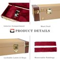 thumbnail image 5 of Crossrock Rectangular Wooden Case fits A-style Mandolins with Accessory Compartment Stainless Steel Latches Metal Feet-Vinyl Tweed (CRW620MATW-R), 5 of 5