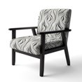 thumbnail image 3 of Designart "Zebra Elegance In Monochrome" White Zebra Upholstered Accent Chair - Modern Arm Chair For Bedroom, 3 of 7