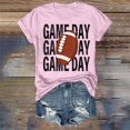thumbnail image 2 of Charmgo Haut pour Femmes Tendance T-Shirts Jour de Match T-Shirt Imprimé 2D pour Femmes Manches Courtes Col Rond T-Shirt Mode Léger Doux Tenue Décontractée Vêtements pour Femmes Football Rose TTG, 2 of 4