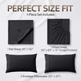 thumbnail image 4 of Beddora Ensemble de Draps Format Grand en Noir – 4 Pcs en Microfibre, Ultra Doux, Poche Profonde, Résistant aux Plis, Entretien Facile, Adulte, 4 of 5