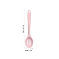 thumbnail image 2 of Silicone Kitchen Ladle Spoon with Strainer - Long Handle Soup Skimmer with Hook - Heat Resistant Nonstick Cooking Utensil for Ramen Noodles Rice Pasta - Dishwasher Safe Slotted Serving Spoon, 2 of 5