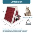 thumbnail image 3 of Petsfit Maison pour Chat Extérieure Imperméable Maison pour Chat Sauvage avec Porte de Secours Maison pour Petit Animal Petit Lapin Clapier Rouge, 3 of 5