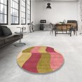 thumbnail image 4 of Ahgly Company Tapis d'Intérieur Lavables en Machine Rectangle Transitionnel Orange Jaune, 7' x 10', 4 of 7