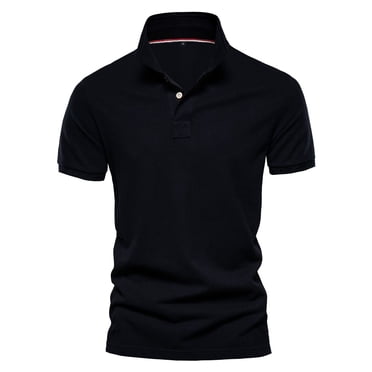 Ketyyh-chn99 Mens Polo Shirts Short Sleeve Classic Fit Mens Shirts 2024 Plus Size Men Shirt Blouse Top Fashion Black,S