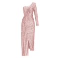 thumbnail image 4 of UPPADA Robe de Cocktail pour Femmes à Manches Longues Robe d'Invitée de Mariage Fente Latérale Robe Formelle Évasée Taille Haute Robe de Fête Robe de Bal Robe de Cocktail Soldes de Liquidation Aujourd'hui Liquidation, 4 of 7