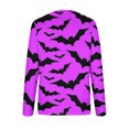 thumbnail image 4 of 2023 Chandail à Capuchon Surdimensionné pour Femmes Classique Imprimé d'Halloween Col Rond Manches Longues Chandail Ample Hauts Costumes d'Halloween/Noël Rabais de 50 % Liquidation, 4 of 4