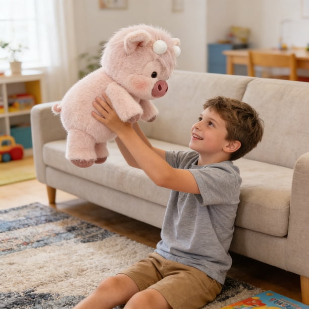 CREATITOY Mignonne Vache des Highlands en Peluche Jouet en Peluche Doux Animal en Peluche Déco de Bureau pour Chambre d'Enfants Garderie Décorations pour la Maison Cadeau d'Anniversaire