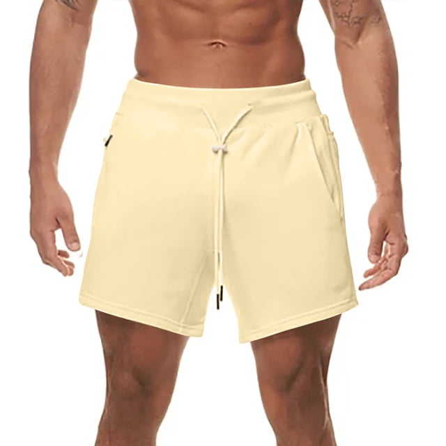 Diufon Men's Athletic Shorts Drawstring Waisted Outdoor Sport Shorts Spring Summer Hiking Shorts with Pockets