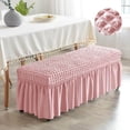 thumbnail image 4 of Long Bench Cover Bench Seat Furniture Protector for Living Room Hotel Decor Pink, 4 of 8