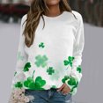 thumbnail image 2 of QIPOPIQ Chandails à Manches Longues pour Femmes T-Shirts de la Saint-Patrick T-Shirt Trèfle T-Shirt Vert T-Shirt Tunique Col Rond Hauts Amples Chandail T-Shirts de Vacances T-Shirts Graphiques Offres, 2 of 5